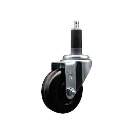 Service Caster 3-1/2'' Phenolic Swivel 1-1/8'' Expanding Stem Caster with Brake SCC-EX20S3514-PHR-PLB-118